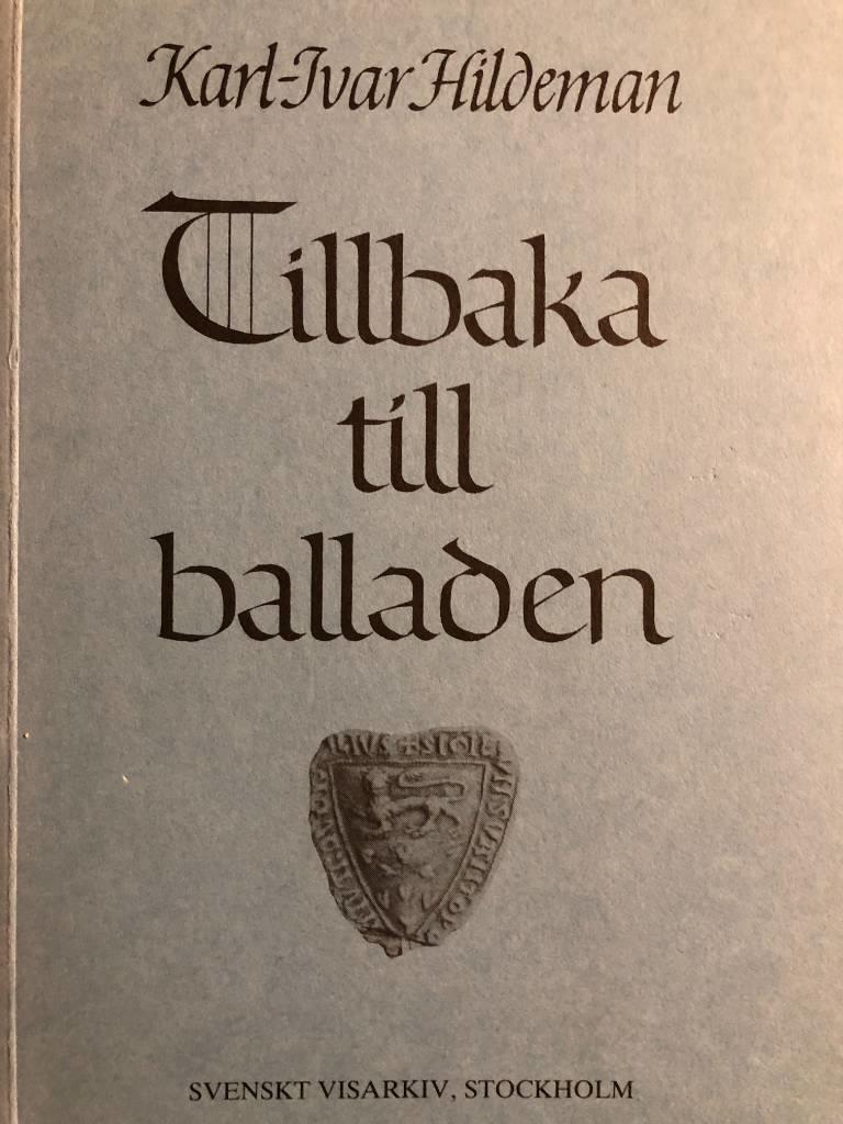 Tillbaka till balladen : uppsatser och ess&auml;er