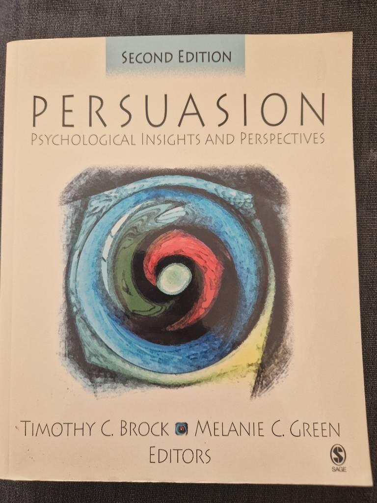 Persuasion - psychological insights and perspectives