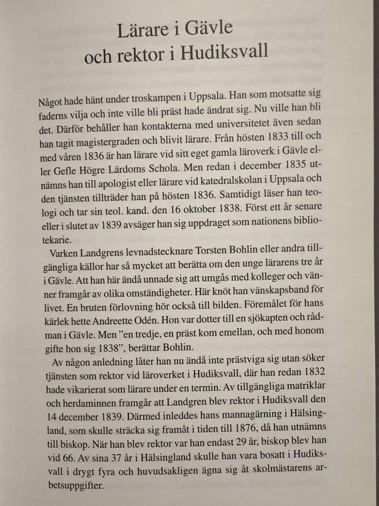 Lars Landgren : prost i Delsbo, biskop i H&auml;rn&ouml;sand