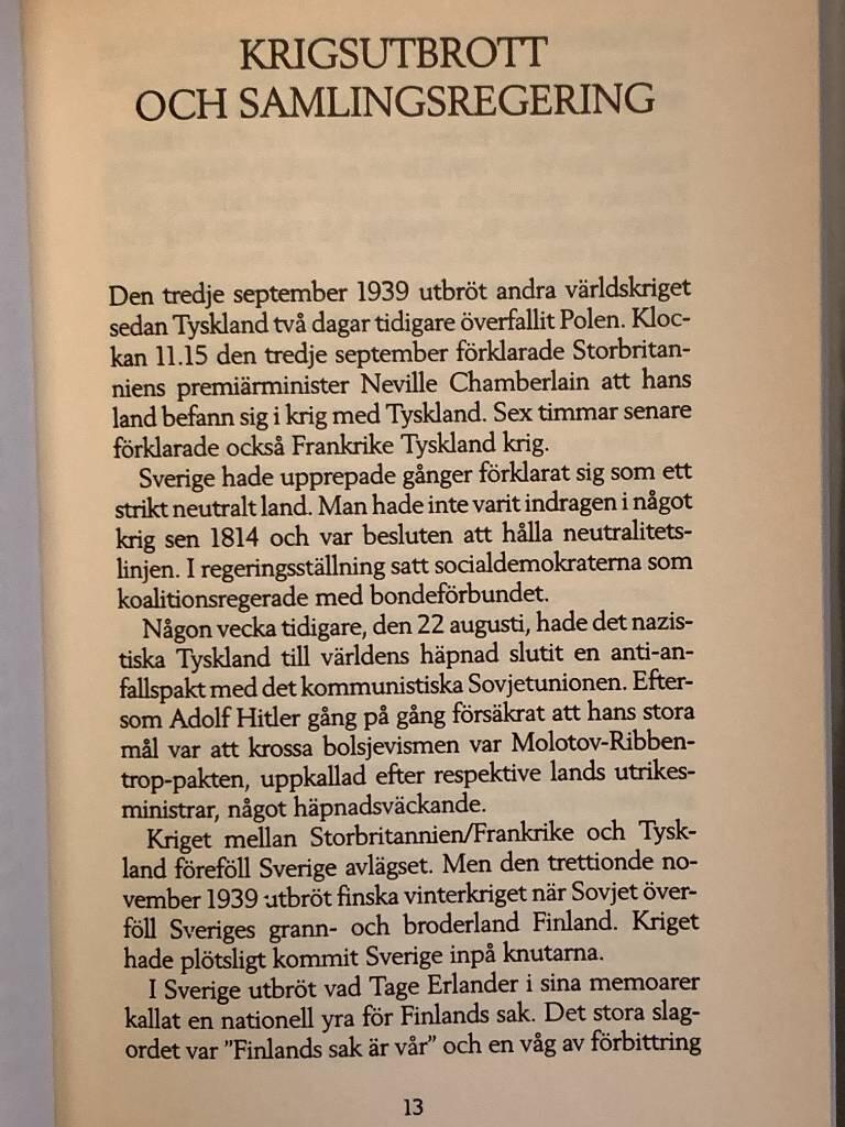 Heder och samvete : Sverige och andra världskriget