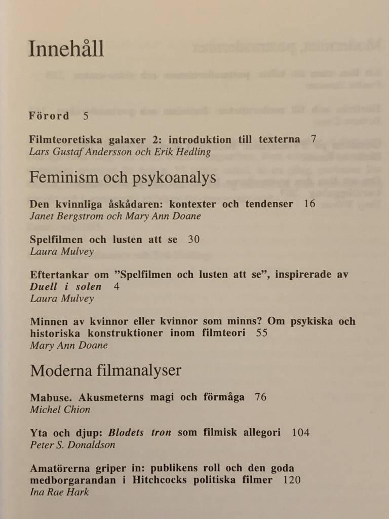 Modern filmteori 1