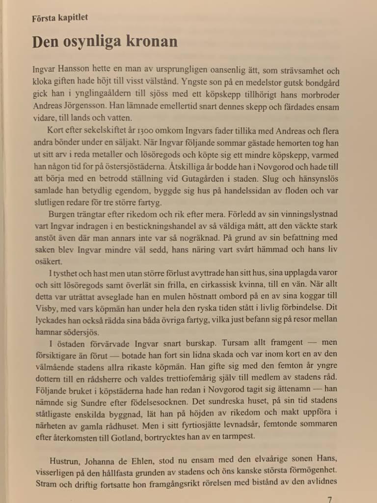 Baggen och Liljan : historisk roman om 1300-talets Gotland