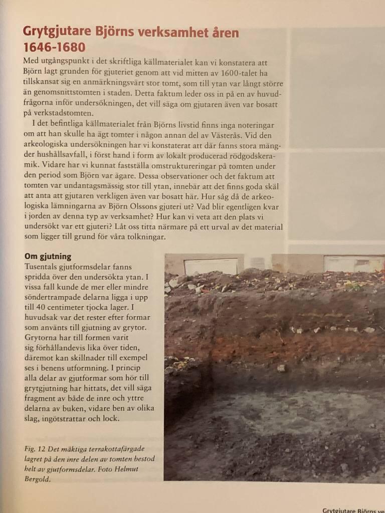 Grytgjutare i V&auml;ster&aring;s - fragment av kvarteret Kleopatras historia