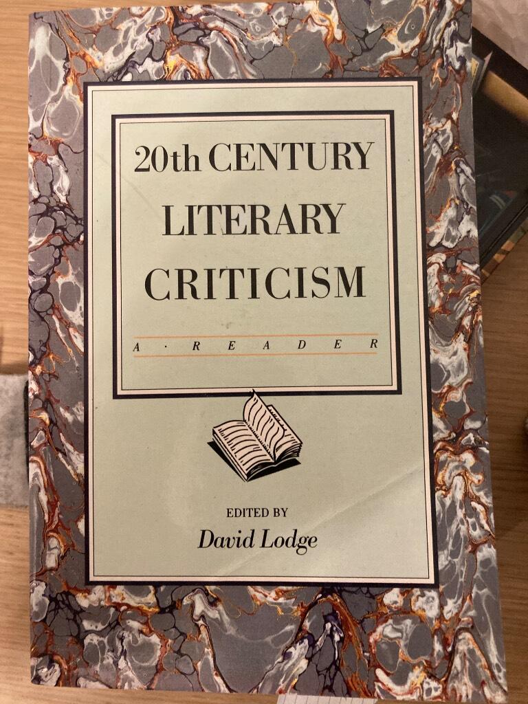 20th century literary criticism - a reader