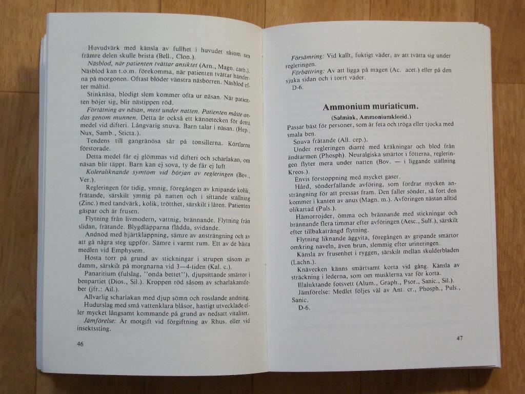 Kortfattad homeopatisk l&auml;kemedelsl&auml;ra