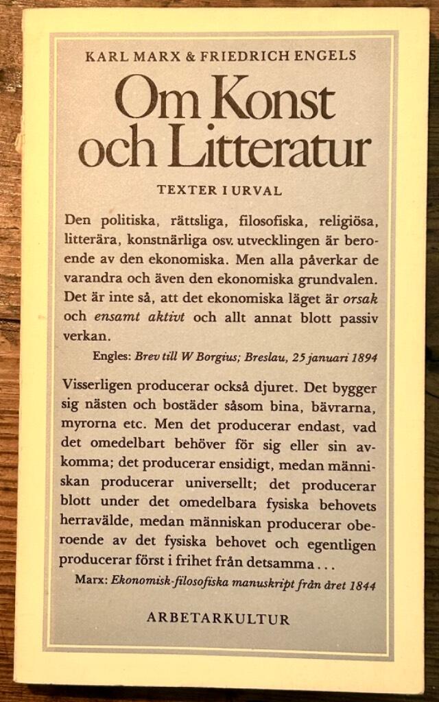 Om konst och litteratur : [texter i urval]
