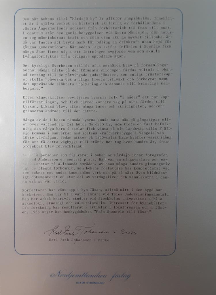 M&aring;rdsj&ouml; by i Fj&auml;llsj&ouml; socken : en historik