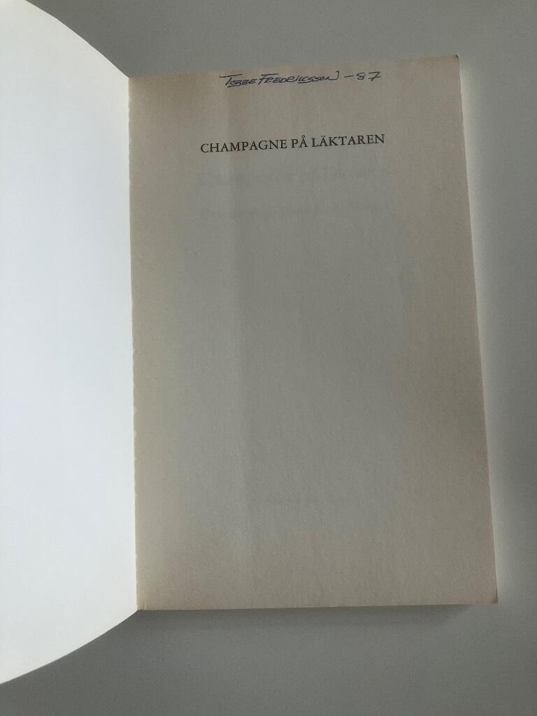 Champagne p&aring; l&auml;ktaren