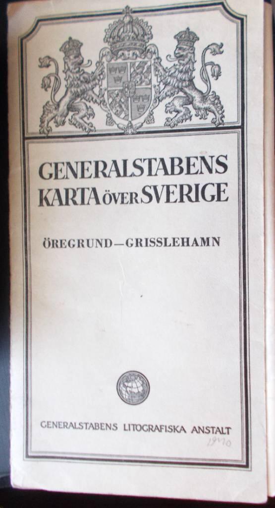 Omslag: Generalstabens karta: Öregrund–Grisslehamn