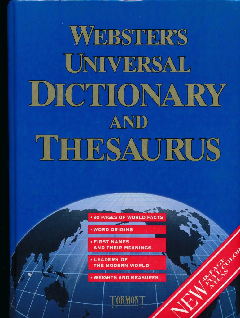 Webster's universal dictionary and thesaurus : plus world maps in color