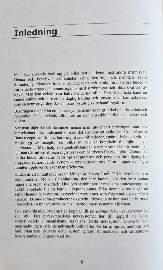 Ber&ouml;ring i v&aring;rd och omsorg - en teoretisk sammanfattning