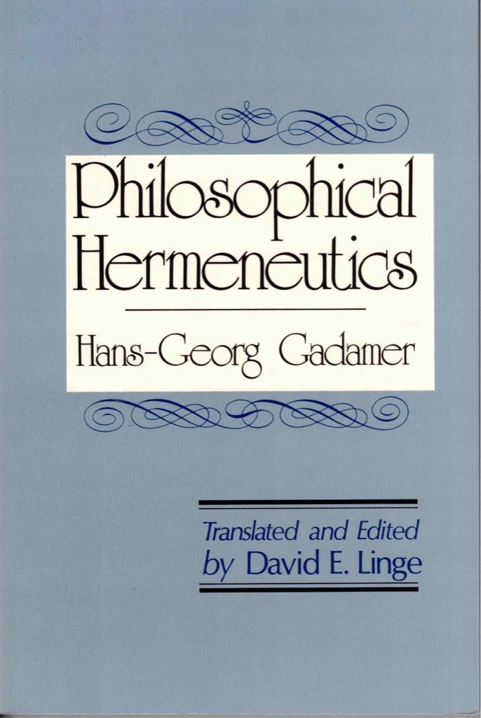 Philosophical hermeneutics