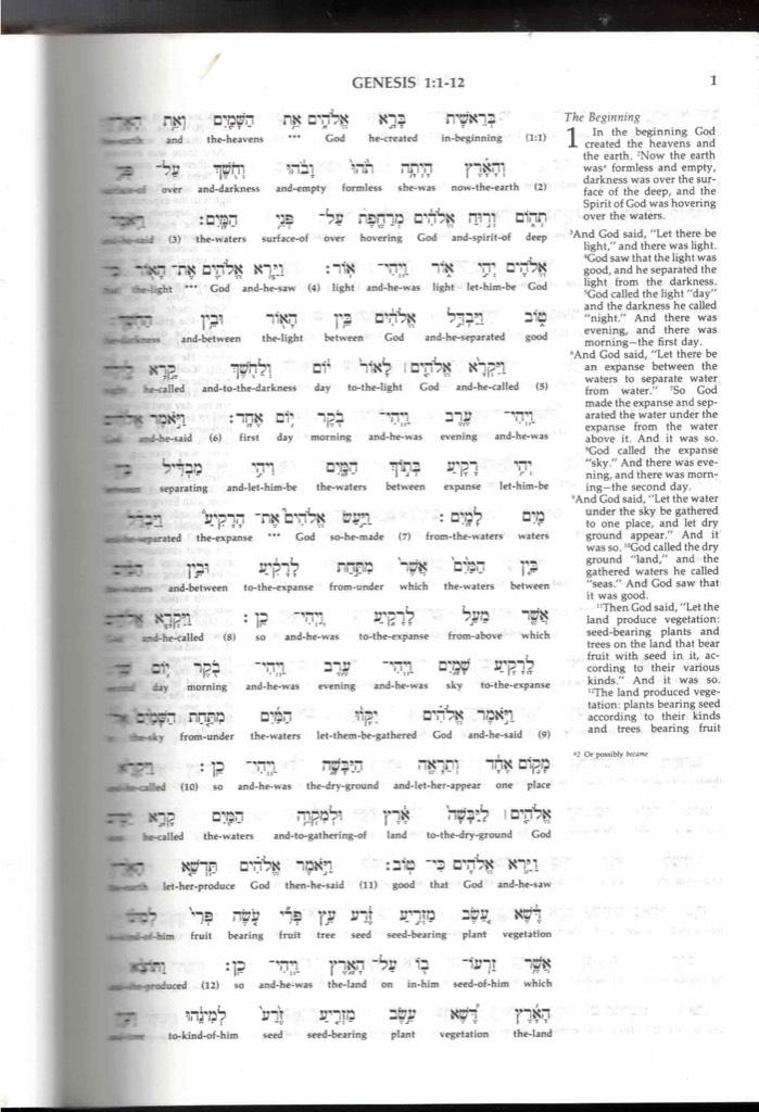 The Interlinear NIV Hebrew-English Old Testament