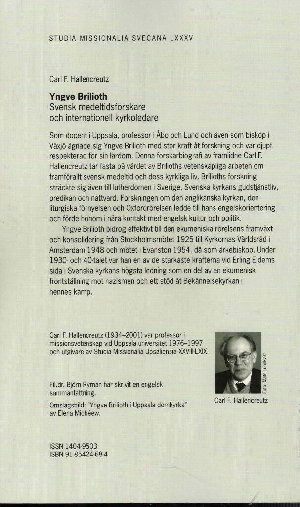 Yngve Brilioth : svensk medeltidsforskare och internationell kyrkoledare