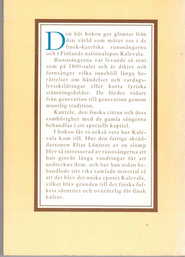 Kalevala och de finska folks&aring;ngernas v&auml;rld