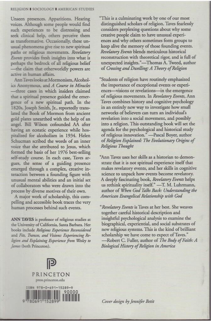 Revelatory events - three case studies of the emergence of new spiritual paths