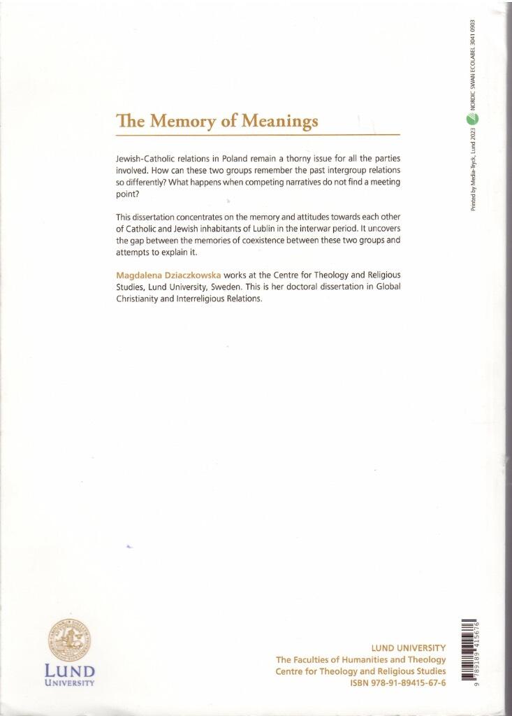 The memory of meanings