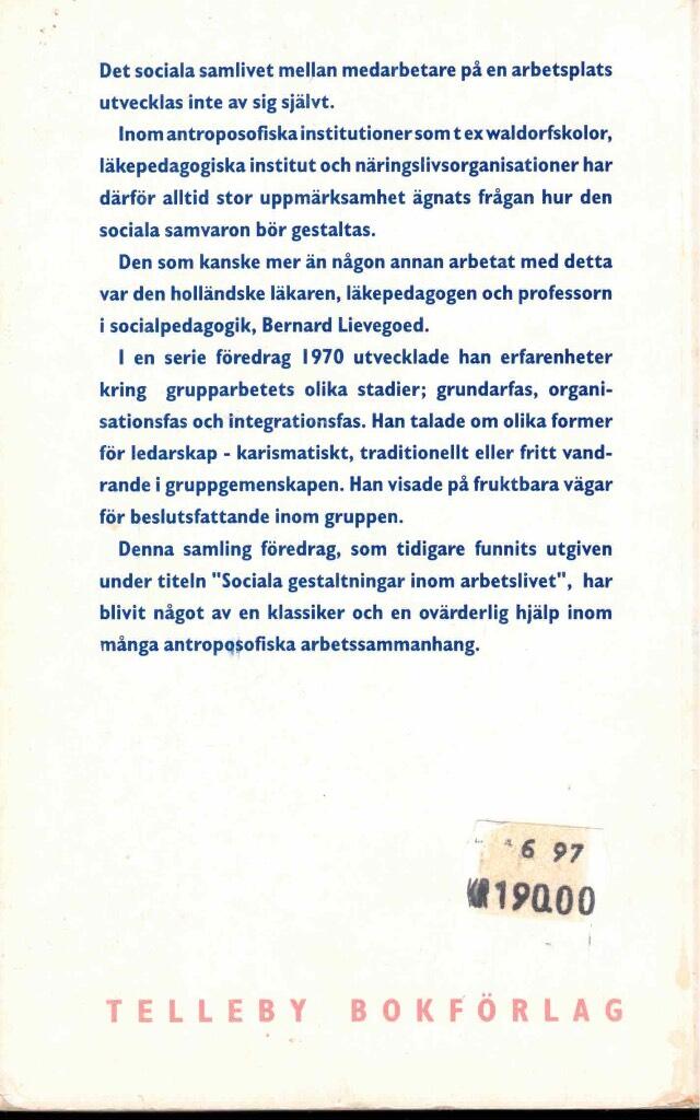 Konsten att samarbeta : antroposofiska erfarenheter