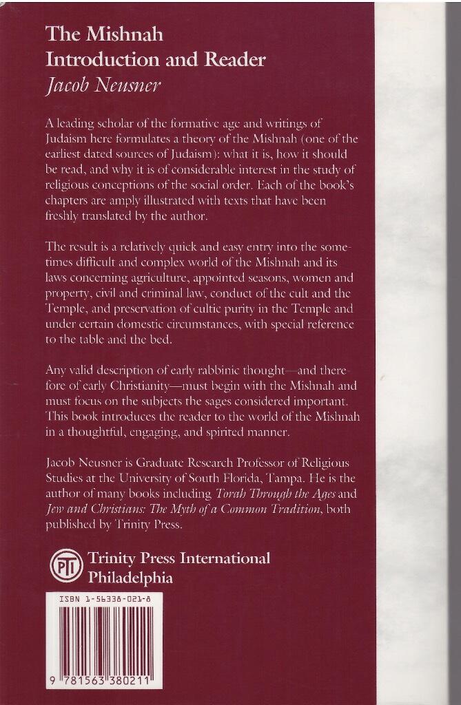 The Mishnah : introduction and reader