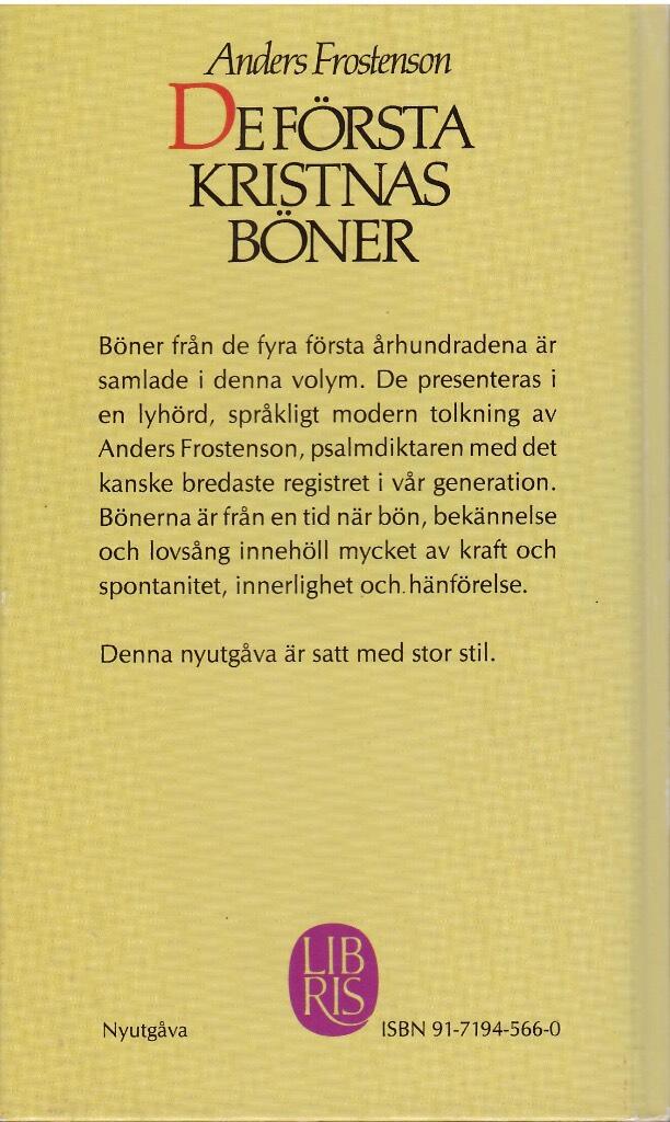 De f&ouml;rsta kristnas b&ouml;ner