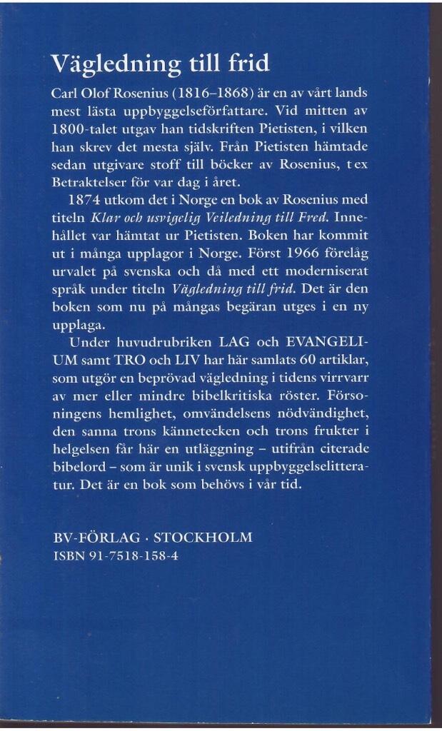 V&auml;gledning till frid