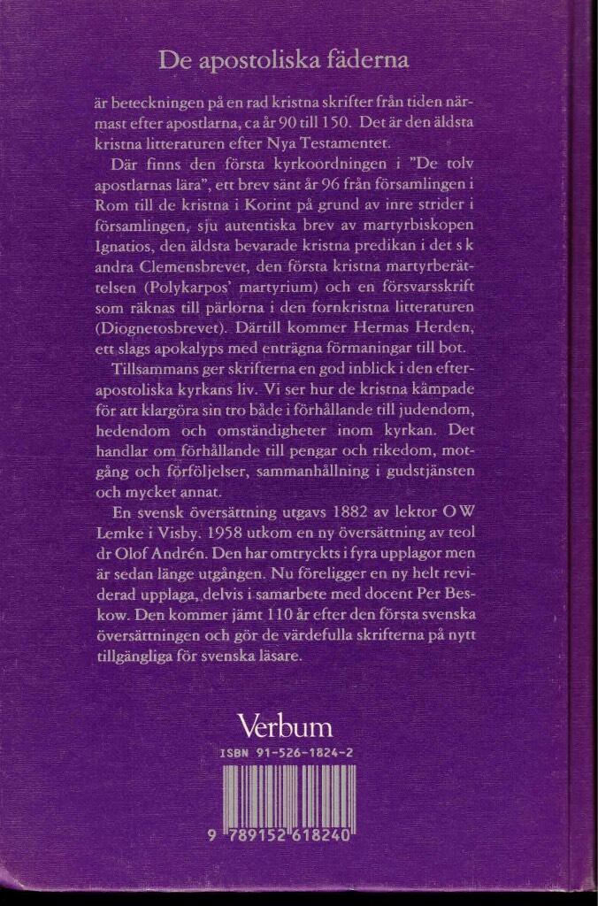 De apostoliska f&auml;derna