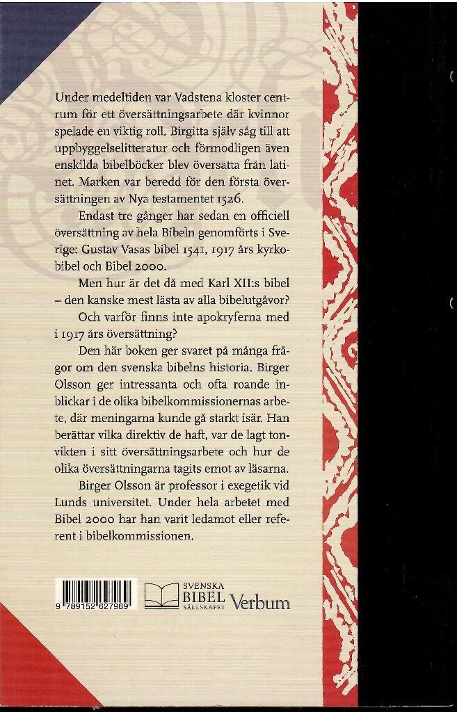 Fr&aring;n Birgitta till Bibel 2000 : den svenska bibelns historia