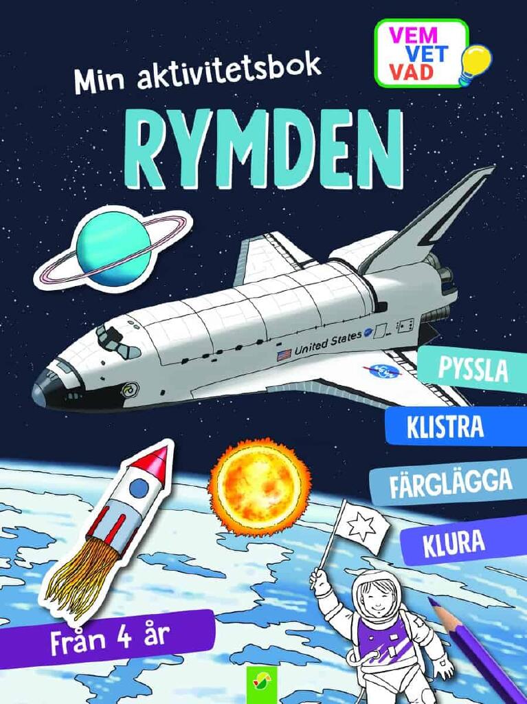 Min aktivitetsbok rymden - med klisterm&auml;rken