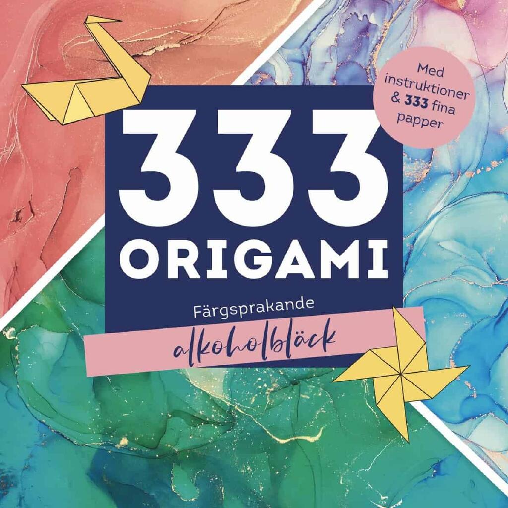 333 origami - Färgsprakande alkoholbläck