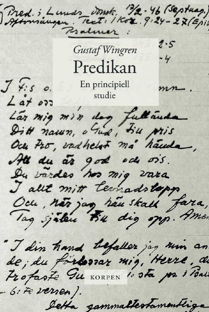 Predikan - en principiell studie