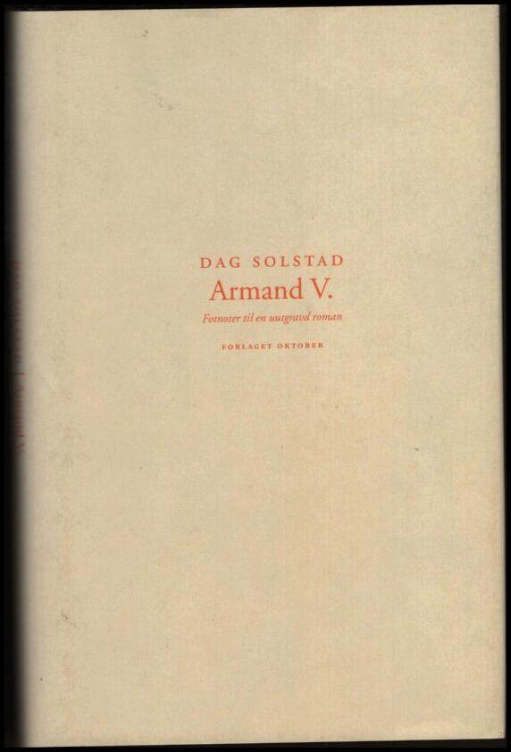 Armand V - fotnoter til en uutgravd roman