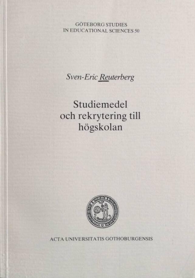 Studiemedel och rekrytering till h&ouml;gskolan : [Student aid and recruitment to higher education]