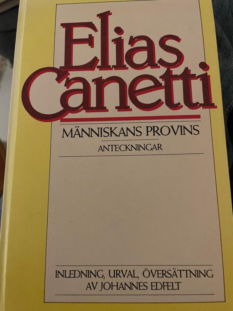 M&auml;nniskans provins - anteckningar