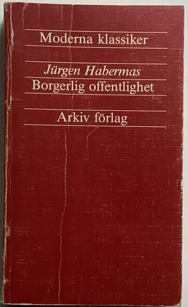 Borgerlig offentlighet : kategorierna "privat" och "offentligt" i det moderna samh&auml;llet