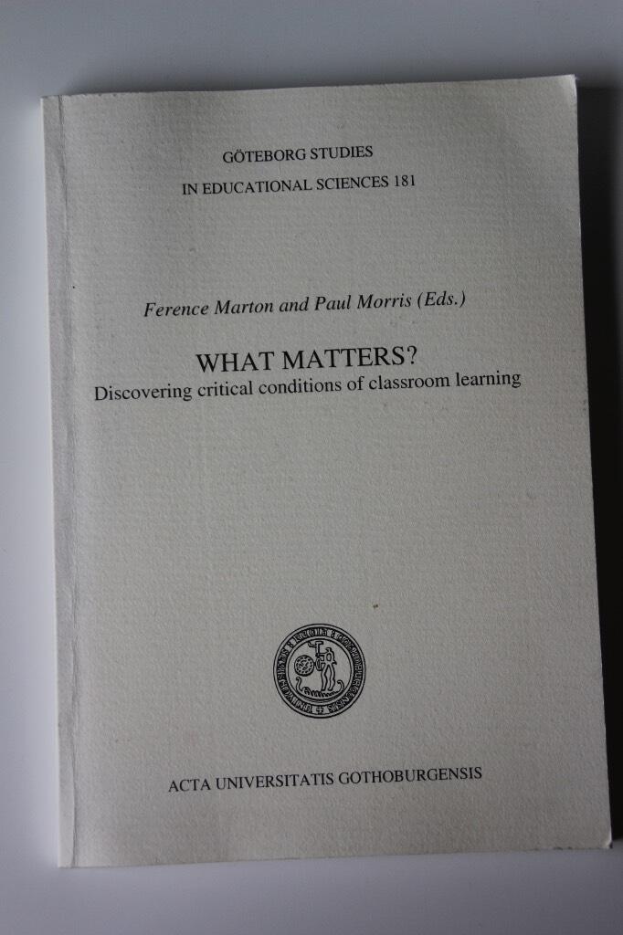What matters?