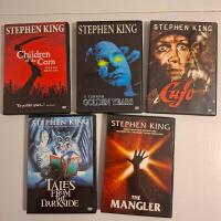 Stephen King 5 olika skr&auml;ckfilmer DVD filmer i toppskick filmpaket skr&auml;ck svensk