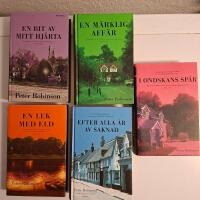 Peter Robinson | Bokpaket | 5 inbundna b&ouml;cker | Inspector Banks | Fint skick