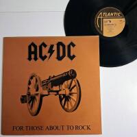 AC/DC - For Those About to Rock LP UK 1981 Orig Gatefold NM/VG+ Fint skick