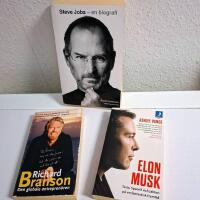 Steve Jobs Elon Musk Richard Branson &ndash; 3 b&ouml;cker Entrepren&ouml;rer F&ouml;retagsledare