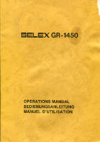 SELEX GR-1450 OPERATIONS MANUAL