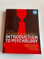Atkinson & Hilgard's Introduction to psychology - 16th Edition