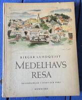 Medelhavsresa. Skissboiksblad i svart och f&auml;rg