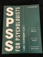 SPSS for Psychologists : And Everybody Else