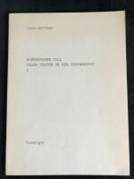 Kommentarer till valda texter ur Nya Testamentet I