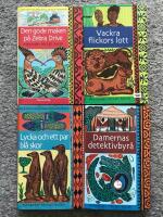 OBS 4 b&ouml;cker: "Damernas detektivbyr&aring;" +"Lycka och ett par bl&aring; skor" + "Vackra flickors lott" + "Den gode maken p&aring; Zebra Drive"
