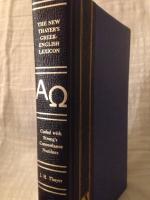 The New Thayer's Greek-English Lexicon of the New Testament Coded with Strong's Concordance Numbers 