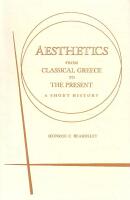 Aesthetics, from Clasical Greece to the Pressent