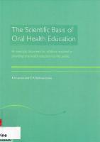 The Scientific Basis of Oral Health Education