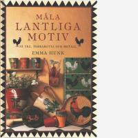 M&aring;la lantliga motiv p&aring; tr&auml;, terrakotta och metall