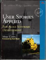 User stories applied - for agile software development
